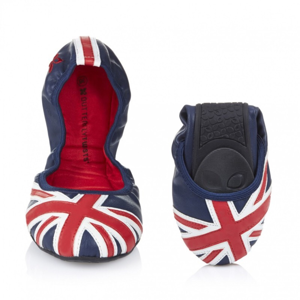 Butterfly Twists Foldable Union Jack London Flats